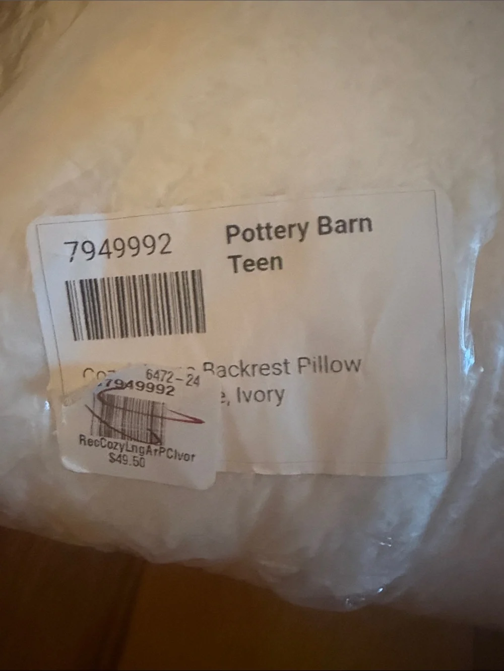 Pottery Barn Teen sherpa pillow